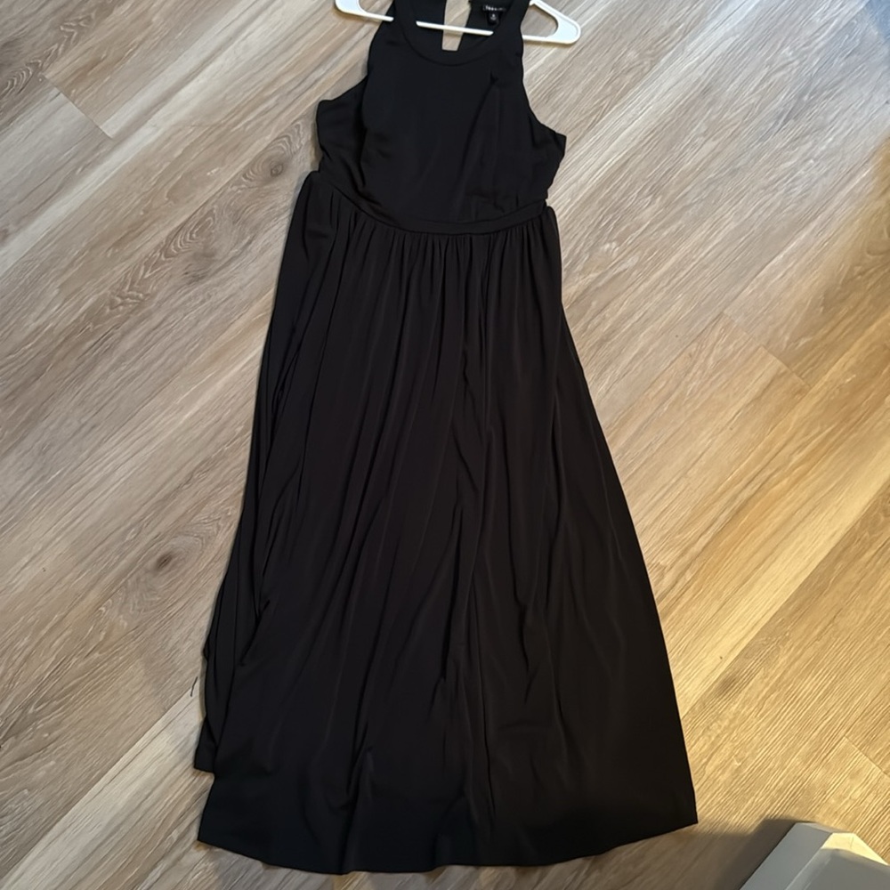 Torrid Elegant Black Maxi Studio Knit Halter Dress size 0 (size 12)with pockets. - Picture 2 of 8